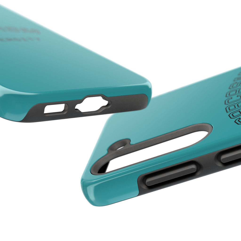 Sarcasm University Tough Phone Case — Protective Teal Case with Funny Text for Students & Gift