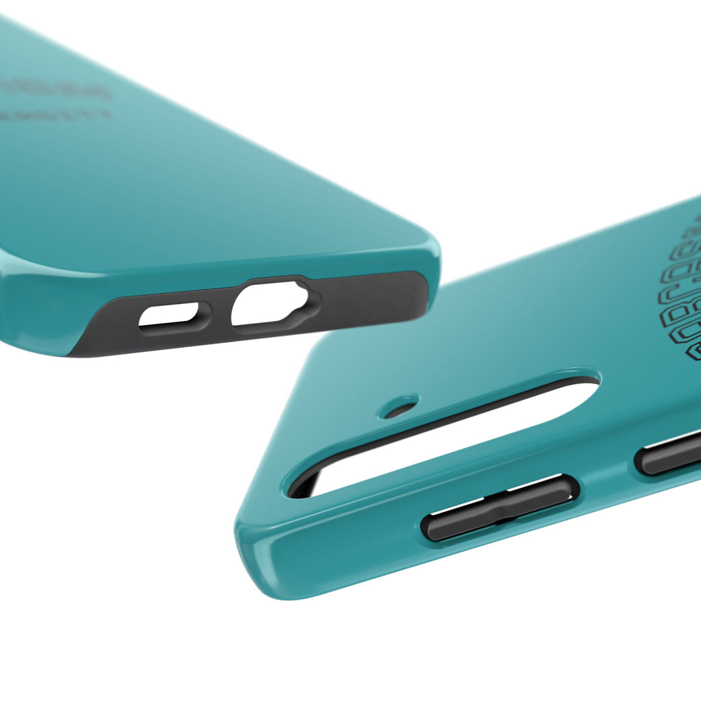 Sarcasm University Tough Phone Case — Protective Teal Case with Funny Text for Students & Gift